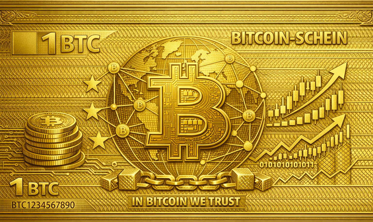 R�ckseite des Null-Euro-Scheins: BitCoinSchein